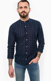 Рубашка из хлопка с воротником-стойкой Tom Tailor Denim