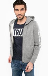 Толстовка из хлопка с принтом на рукаве Mustang