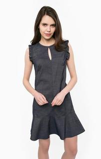 Синее платье с оборками Kocca