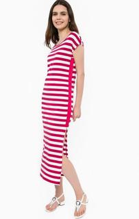 Платье из хлопка в полоску с разрезом Liu Jo