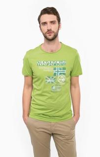 Хлопковая футболка с принтом Napapijri