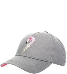 Серая бейсболка с вышивкой Diesel