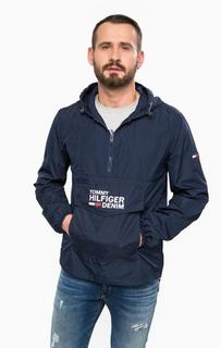 Синяя ветровка с капюшоном Hilfiger Denim