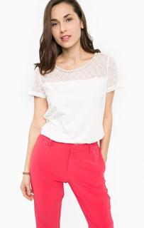 Хлопковая блуза с кружевными вставками Gaudi