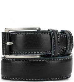 Кожаный ремень с прямоугольной пряжкой Sergio Belotti