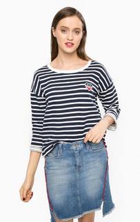 Свитшот из хлопка в полоску с нашивкой Hilfiger Denim
