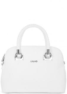 Белая сумка с плетеными ручками Liu Jo