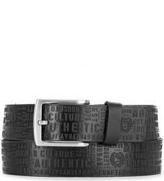 Кожаный ремень черного цвета Lerros