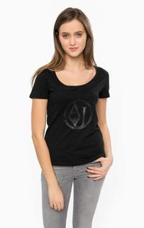 Черная футболка с короткими рукавами Armani Jeans