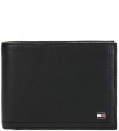Черное кожаное портмоне Tommy Hilfiger