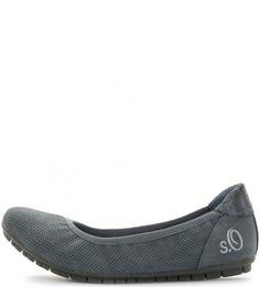 Серые балетки с перфорацией S.Oliver