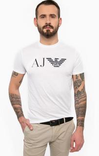 Хлопковая футболка с логотипом бренда Armani Jeans