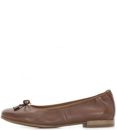 Коричневые балетки из натуральной кожи S.Oliver