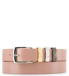 Розовый ремень из натуральной кожи Armani Jeans