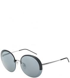 Очки круглой формы с металлической оправой Emporio Armani