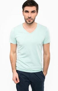 Хлопковая футболка с треугольным вырезом S.Oliver