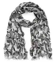 Камуфляжный шарф с бахромой Armani Jeans