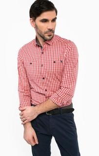 Приталенная рубашка из хлопка в клетку S.Oliver