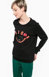 Хлопковый свитшот с вышивкой и принтом Scotch&Soda