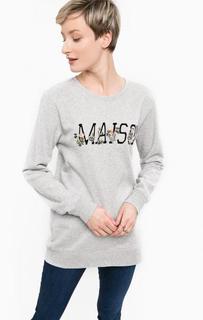 Хлопковый свитшот серого цвета Scotch&Soda