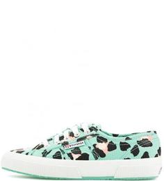 Текстильные кеды с животным принтом Superga