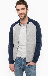 Толстовка на молнии с контрастными рукавами Tom Tailor Denim