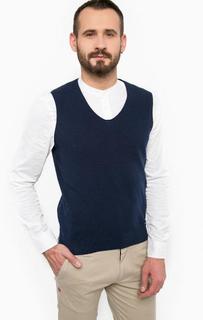 Синий хлопковый жилет Gaudi