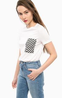 Футболка белого цвета с карманом Mavi