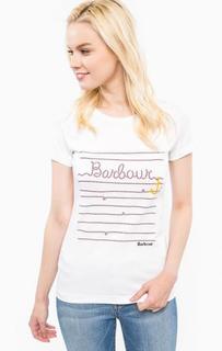 Хлопковая футболка с принтом Barbour