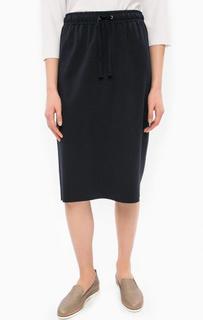 Синяя юбка из вискозы Stefanel