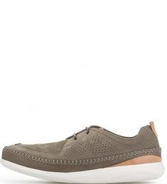Замшевые ботинки с перфорацией Clarks