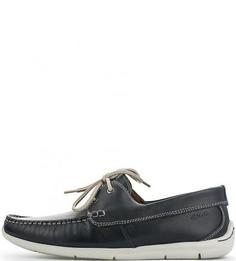 Кожаные мокасины на шнуровке Clarks