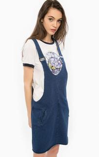 Короткое платье из хлопка на бретелях Pepe Jeans