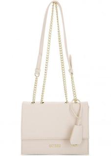 Бежевая сумка с откидным клапаном Guess