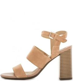 Коричневые босоножки из натуральной замши Geox