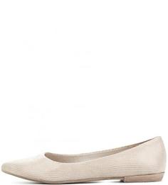 Кожаные балетки с выделкой под рептилию Vagabond