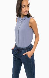 Синяя блуза без рукавов Guess