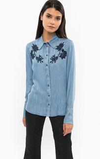 Джинсовая рубашка с декоративной вышивкой Drykorn