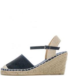 Босоножки с блестками на танкетке S.Oliver