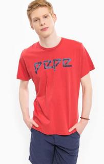 Хлопковая футболка с круглым вырезом Pepe Jeans