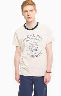 Серая футболка с круглым вырезом Pepe Jeans