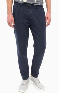 Зауженные брюки из хлопка и льна Guess