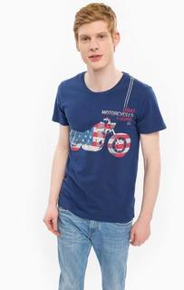 Синяя футболка из хлопка Wrangler