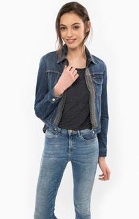 Джинсовая куртка на молнии с вышивкой Wrangler