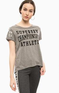 Серая футболка с круглым вырезом Superdry