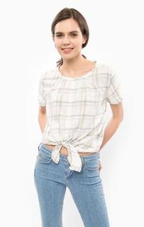 Хлопковая блуза в клетку свободного кроя Lee