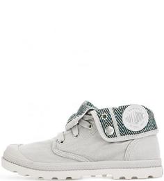 Серые текстильные ботинки с нашивками Palladium