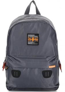 Серый текстильный рюкзак с широкими лямками Superdry