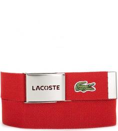 Текстильный ремень со съемной пряжкой Lacoste