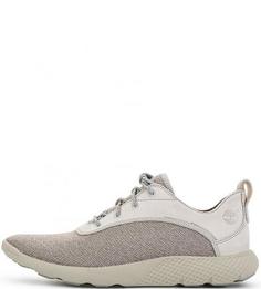 Текстильные кроссовки с кожаными вставками Timberland